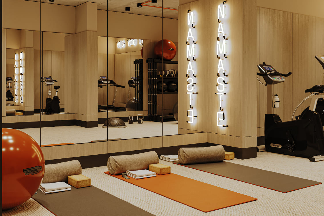 Fitness and yoga room